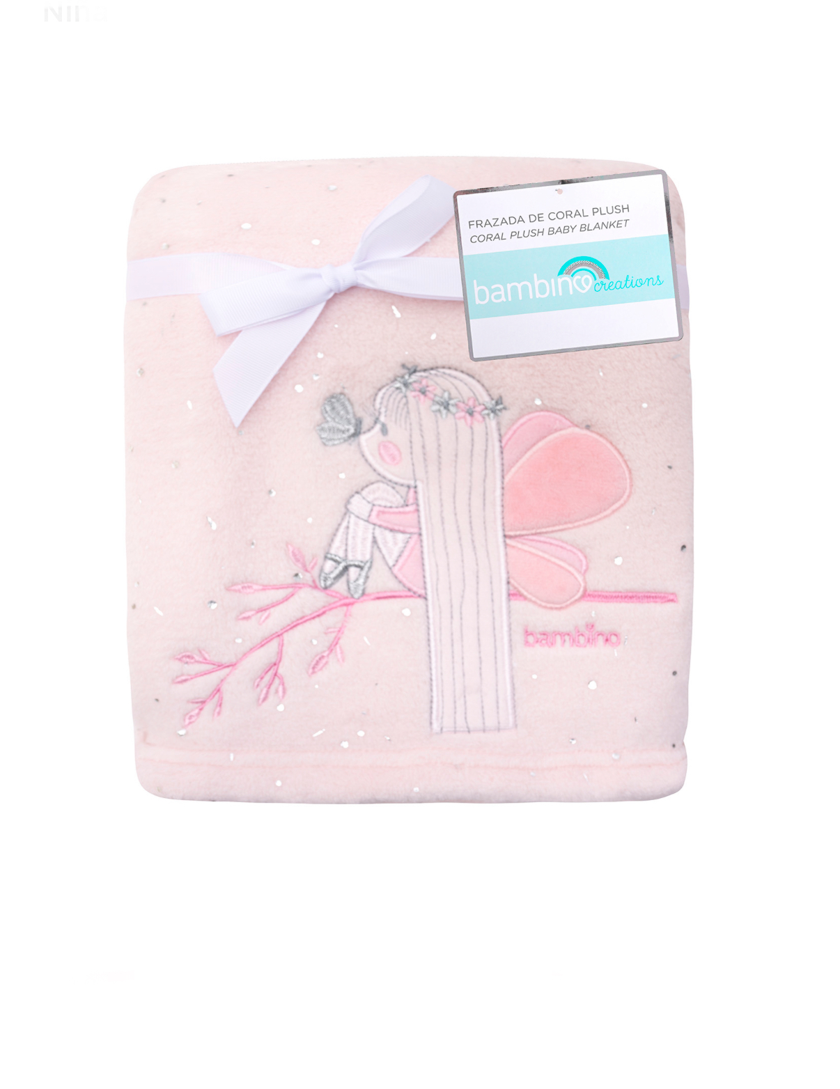 Frazada bebé Rosado y blanco Bambino » Tia PLOP